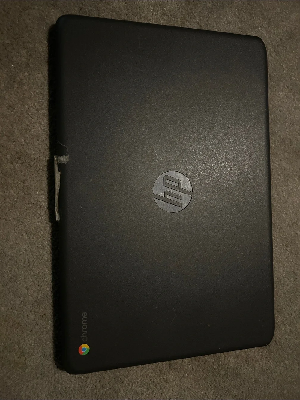 HP Black Chromebook Laptop with Chrome Badge
